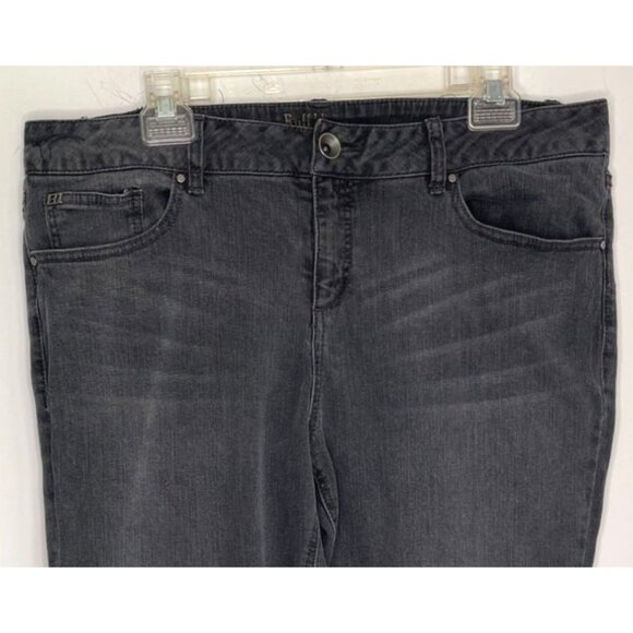 Ruff Hewn Gray Distressed Denim Jeans Skinny Leg Size 16 - Picture 2 of 10